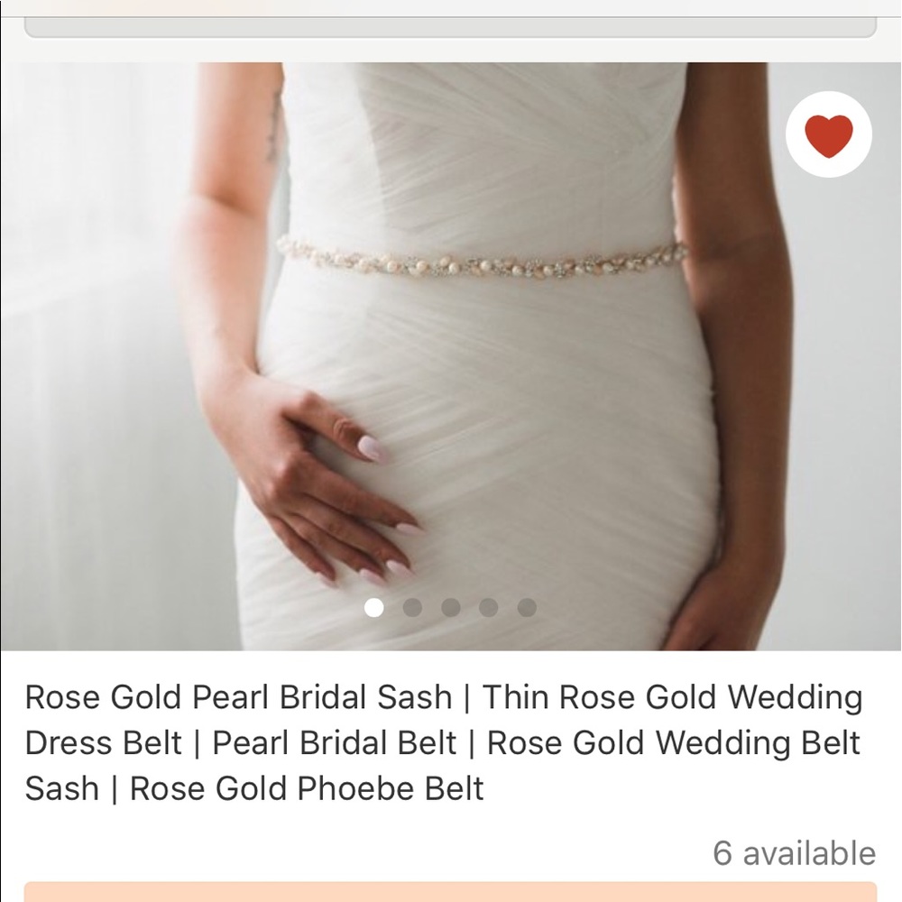 Custom made bridal belt